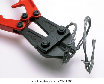 Wire Cutter With Barbed Wire