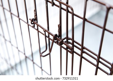 Wire Dog And Cat Crate Or Animal Cage On White Background Isolated