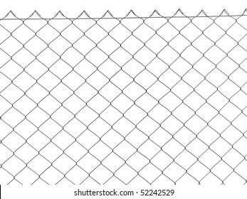  Wire Fence Isolated On White