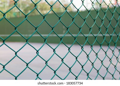 Wire Fence Tennis Court Stock Photo 183057734 