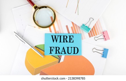 WIRE FRAUD Text On Sticker On The Paper Diagram