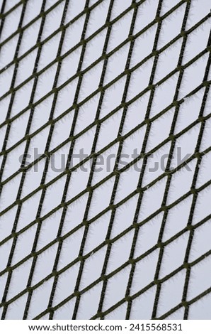 Similar – Image, Stock Photo Snow-covered wire mesh fence