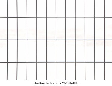 Wire Mesh Fence Isolated On A White Background  