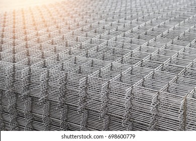 Wire mesh steel for reinforcing concrete.