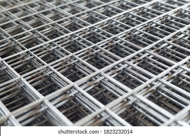 Wire Rod, Rebar, Mesh In Warehouses. Production Warehouse At The Cable Plant.