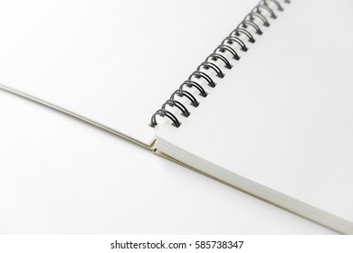 Wire Spiral Binding Note Book White Blank Paper