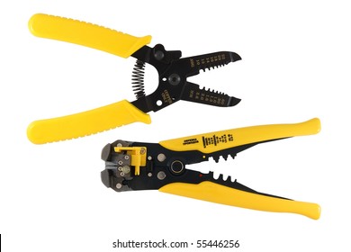 Wire stripper and cutter isolated on white background