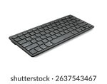 Wireless bluetooth computer keyboard, isolated on white with path