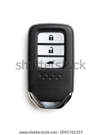 Wireless car key. Carkey isolated on white backround.