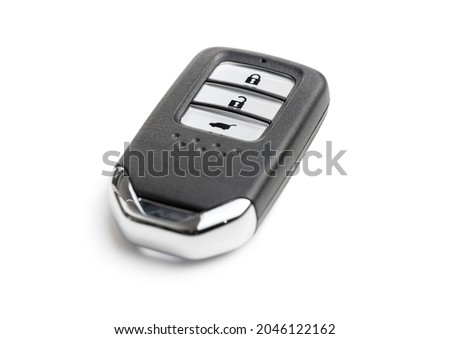 Wireless car key. Carkey isolated on white backround.