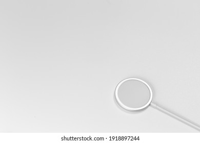 wireless charger on white background.magnetic charging