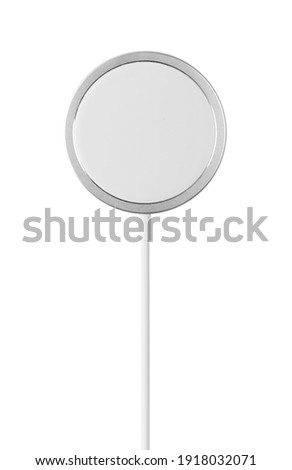 wireless charger on white background.magnetic charging