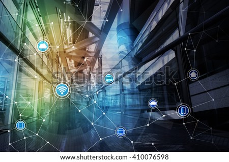 wireless communication network abstract image visual, internet of things