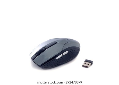 wireless computer mouse isolated on white background