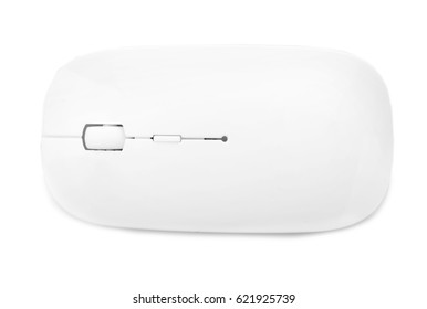 Wireless Computer Mouse On White Background