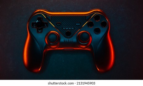 Wireless game controller. Computer gamepad for video games