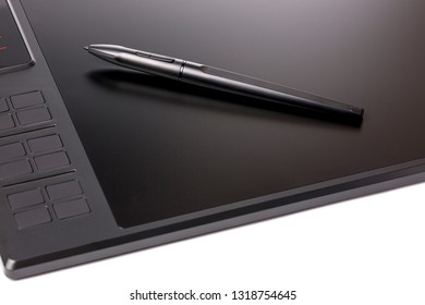 Wireless Graphic Tablets with Pen on a white background - Shutterstock ID 1318754645