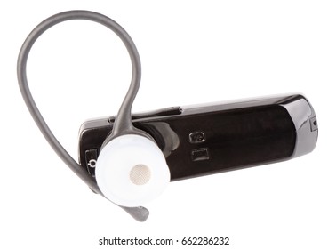 Wireless Head Set Isolated On The White Background