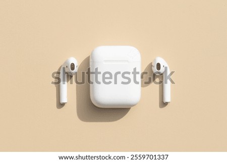 Wireless Headphones and Charging Case with Empty Space