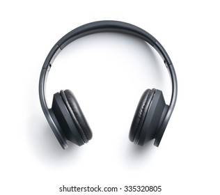 Wireless headphones on white background