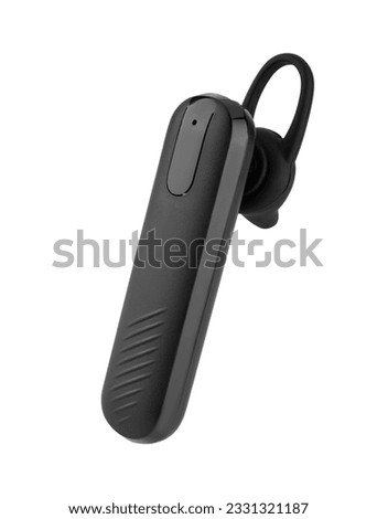 wireless headset for phone, earpiece on white background in isolation