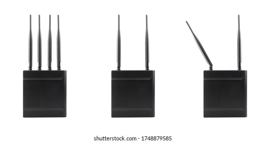 Wireless Internet Router Isolated On White Background