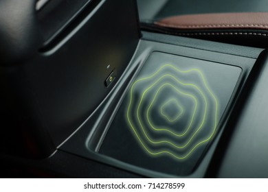 Wireless Mobile Charger System In Modern Car.