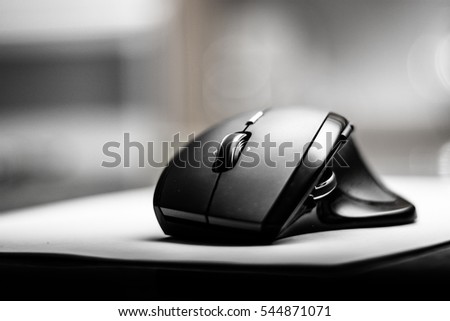 Wireless mouse in black and white