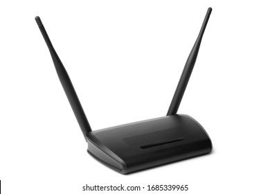 Wireless Router On White Background