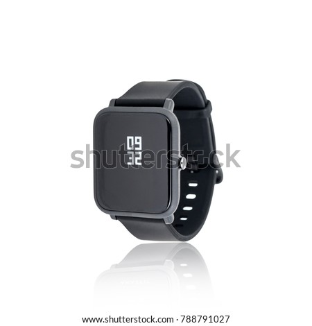 Wireless Smart Watch isolated on white background