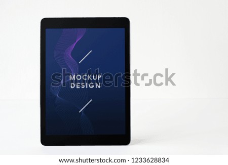 Wireless tablet screen mockup template