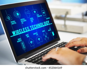 Wireless Technology Connected Drones Technology Concept