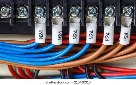 Wiring Control Panel Wires Industrial Factory Stock Photo 215460310 ...