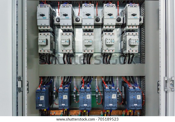 Wiring Plc Control Panel Wires Cabinet Stock Photo Edit Now