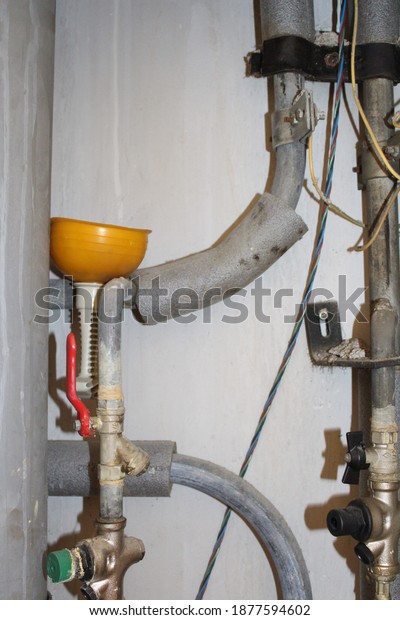 Wiring Water Pipes Apartment Building Got Stock Photo 1877594602 ...