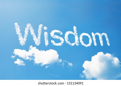 wisdom a cloud message on sky