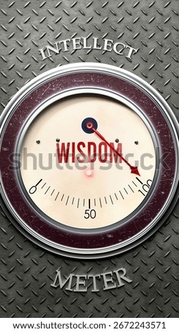 Wisdom and Intellect that is hitting a full scale, showing a very high level of wisdom, overload of it, too much of it. Maximum value, off the charts. 