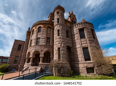 Wise County, TX Courthouse With Blue Sky In Background