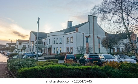 Wishaw, Scotland - 04 December 2018: University Hospital Wishaw, NHS Lanarkshire