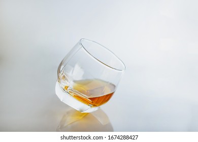 Wiskey Glass On White Background