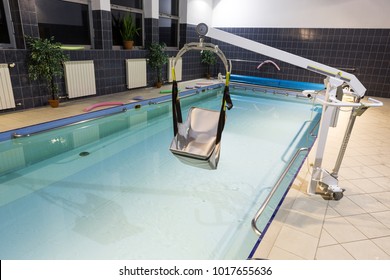 WISLA, POLAND - OCT 23, 2015: Hydrotherapy Pool At Recreation And Rehabilitation Center Jubilat In Wisla, Specializing In The Rehabilitation Of The Elderly And The Disabled. Poland