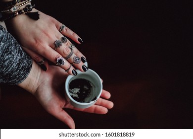 Witch - Fortune Teller Reading Fortune Close Up