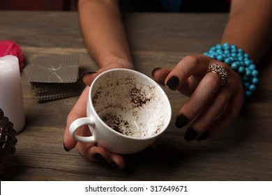 Witch - Fortune Teller Reading Fortune Close Up