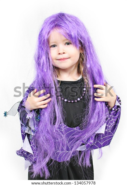 Witch Purple Hair Stock Photo Edit Now 134057978