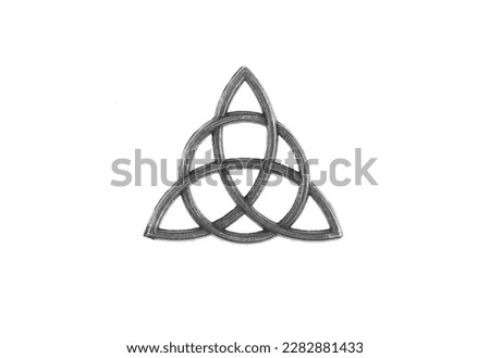 witch sign, pentagram isolated on white background