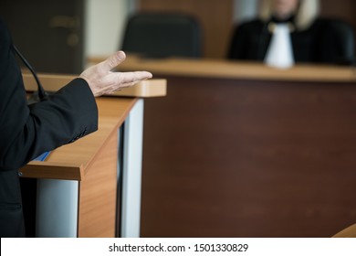 Witness Testifies In A Russian Court