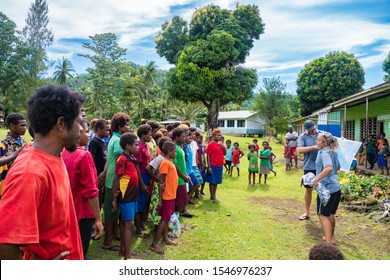 Witu Islands, Papua New Guinea - October 29th 2019 - Interacting With The School Children In The South Pacific