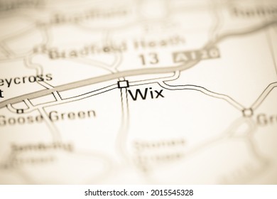 Wix on a geographical map of UK