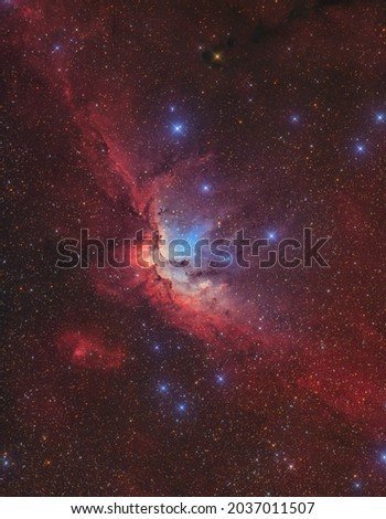 The Wizard nebula or NGC 7380 in the constellation Cepheus