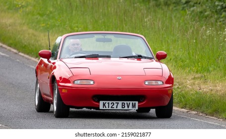 Woburn,Beds, UK - May 21st 2022. 1992 red Mazda MX5